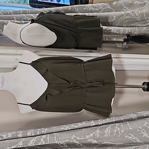 Express Ruffle Button-Up Peplum Cami